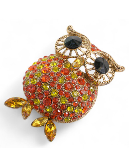 Broszka Brosza Sowa z kamieniami Lolita Accessories