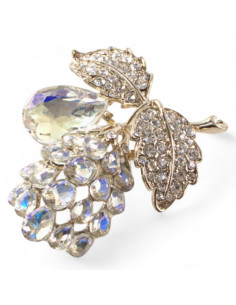 KLASYCZNA BROSZKA WINOGRONO GAŁĄZKA CRYSTAL AB Lolita... 2