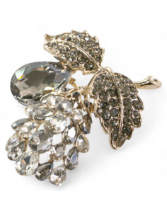 KLASYCZNA BROSZKA GRAFITOWE WINOGRONO  Lolita Accessories 2