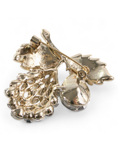 KLASYCZNA BROSZKA GRAFITOWE WINOGRONO  Lolita...