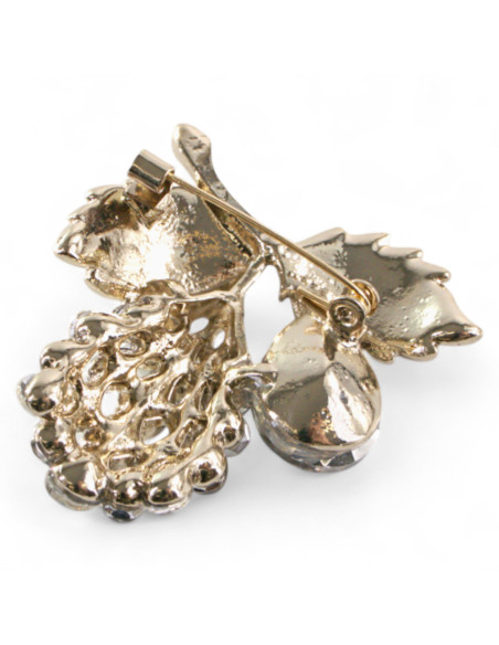 KLASYCZNA BROSZKA GRAFITOWE WINOGRONO  Lolita Accessories