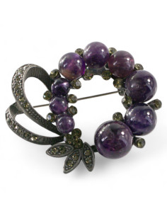 KLASYCZNA BROSZKA BROSZA FIOLETOWY WIENIEC Lolita...