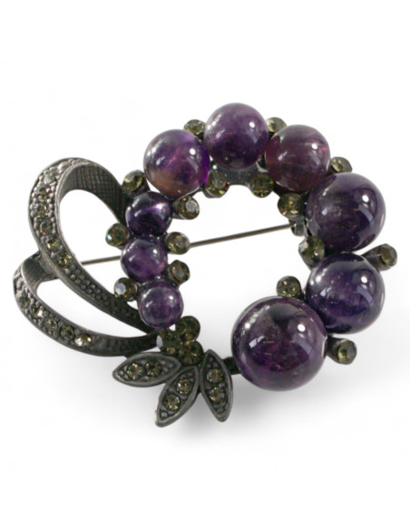 KLASYCZNA BROSZKA BROSZA FIOLETOWY WIENIEC Lolita Accessories