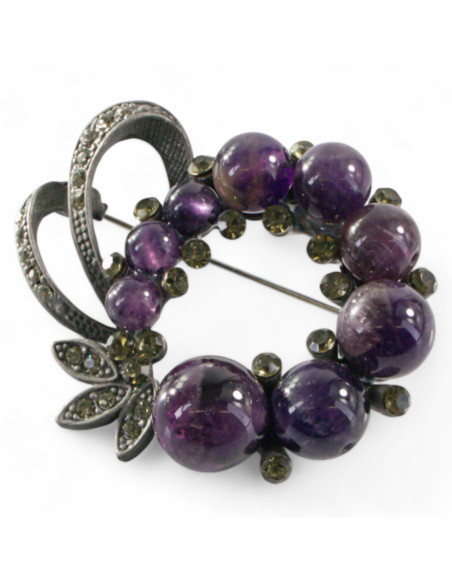 KLASYCZNA BROSZKA BROSZA FIOLETOWY WIENIEC Lolita Accessories