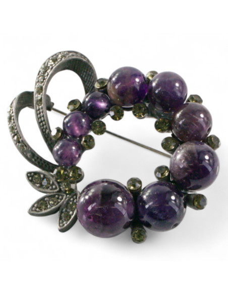 KLASYCZNA BROSZKA BROSZA FIOLETOWY WIENIEC Lolita Accessories