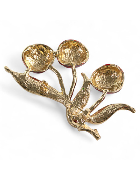 BROSZKA BROSZA EMALIOWANA WISNIE XL LOLITA AKCESORIA