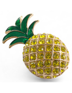 BROSZKA BROSZA PRZYPINKA  ANANAS Z CYRKONIAMI  LOLITA...