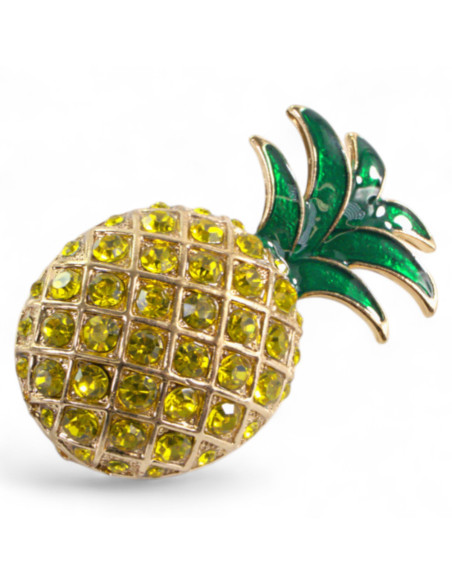BROSZKA BROSZA PRZYPINKA  ANANAS Z CYRKONIAMI  LOLITA AKCESORIA