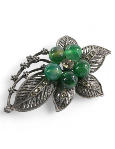 BROSZKA BROSZA GALERYJNA KWIAT Z KAMIENIAMI...