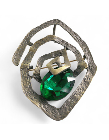 BROSZKA BROSZA PRZYPINKA "OSTRYGA" ZIELONY...