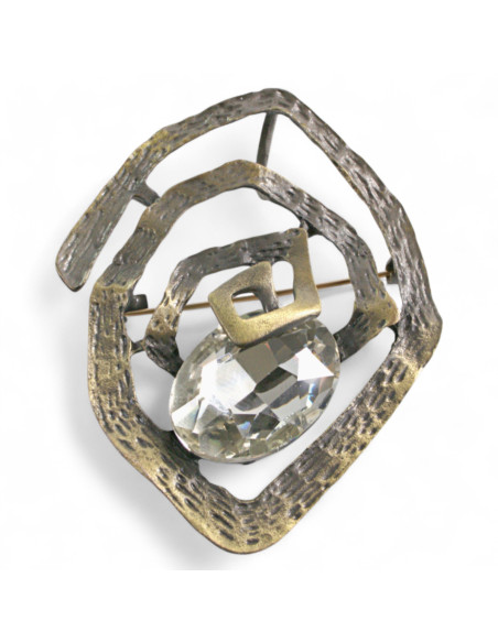 BROSZKA BROSZA PRZYPINKA "OSTRYGA" CRYSTAL KAMIEŃ  LOLITA AKCESORIA