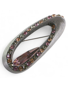 BROSZKA BROSZA PRZYPINKA "OSTRYGA" BURGUND KAMIEŃ  LOLITA...