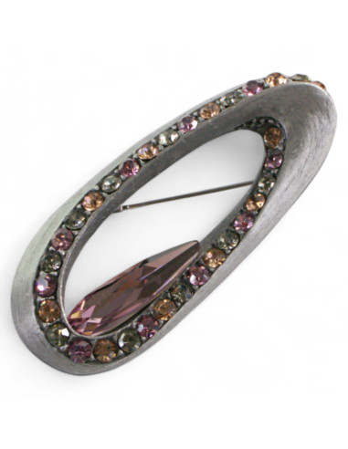 BROSZKA BROSZA PRZYPINKA "OSTRYGA" BURGUND...