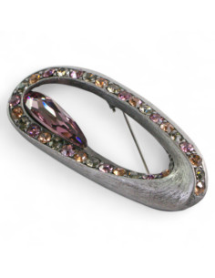 BROSZKA BROSZA PRZYPINKA "OSTRYGA" BURGUND KAMIEŃ  LOLITA... 2