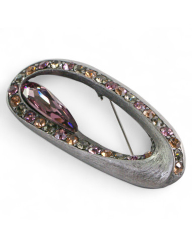 BROSZKA BROSZA PRZYPINKA "OSTRYGA" BURGUND...