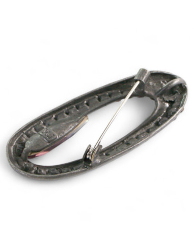 BROSZKA BROSZA PRZYPINKA "OSTRYGA" BURGUND...