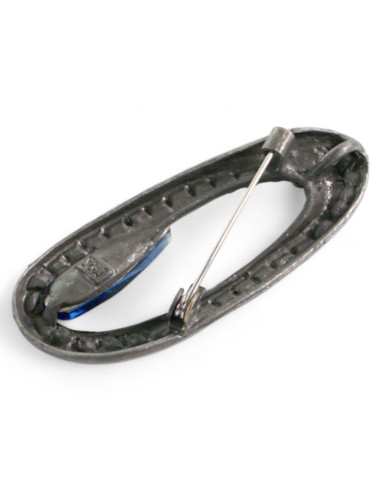 BROSZKA BROSZA PRZYPINKA "OSTRYGA" GRANATOWY...