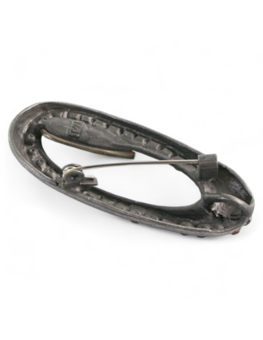 BROSZKA BROSZA PRZYPINKA "OSTRYGA" BRĄZOWY...