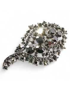 BROSZKA BROSZA  WIKTORIAŃSKA GRAFITOWY MEDALION  LOLITA...