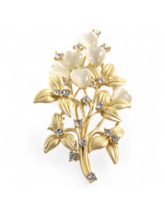 BROSZKA BROSZA  ZŁOTA WIĄZANKA TULIPANÓW SERCE  LOLITA...