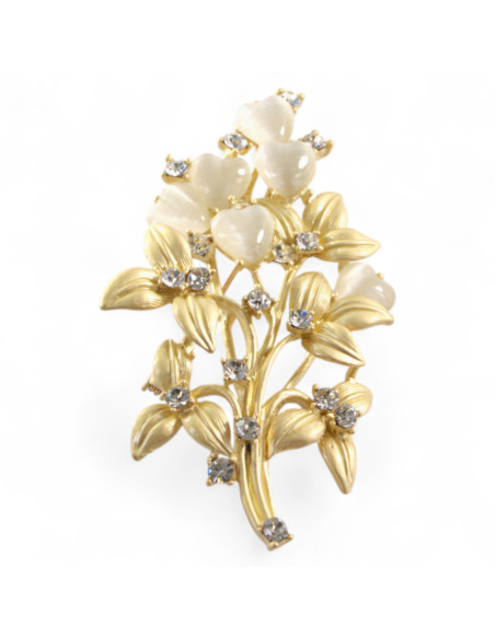 BROSZKA BROSZA  ZŁOTA WIĄZANKA TULIPANÓW SERCE  LOLITA AKCESORIA