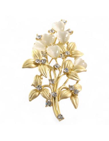 BROSZKA BROSZA  ZŁOTA WIĄZANKA TULIPANÓW SERCE...