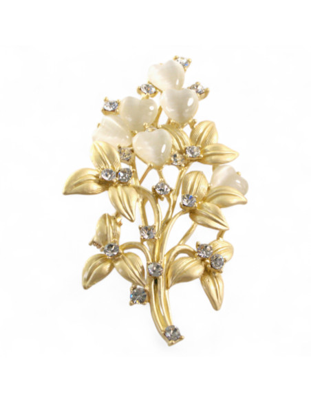 BROSZKA BROSZA  ZŁOTA WIĄZANKA TULIPANÓW SERCE  LOLITA AKCESORIA