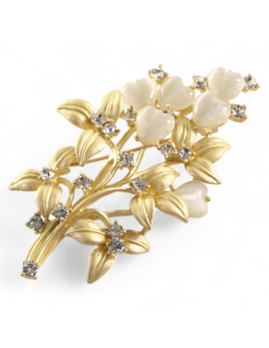 BROSZKA BROSZA  ZŁOTA WIĄZANKA TULIPANÓW SERCE...