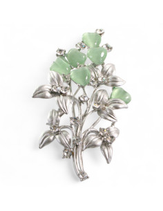 BROSZKA BROSZA SREBRNA WIĄZANKA TULIPANÓW SELEDYNOWE... 2