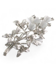 BROSZKA BROSZA SREBRNA  WIĄZANKA TULIPANÓW  SERCE LOLITA...