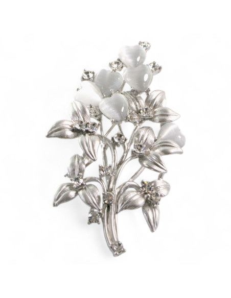 BROSZKA BROSZA SREBRNA  WIĄZANKA TULIPANÓW  SERCE LOLITA AKCESORIA