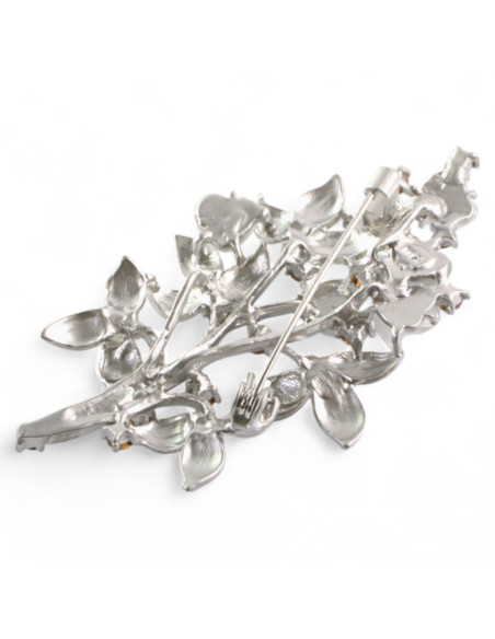 BROSZKA BROSZA SREBRNA  WIĄZANKA TULIPANÓW  SERCE LOLITA AKCESORIA