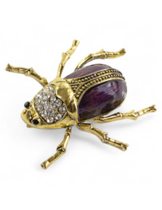 BROSZKA BROSZA FIOLETOWY CHRZĄSZCZ NOSOROŻEC  LOLITA...