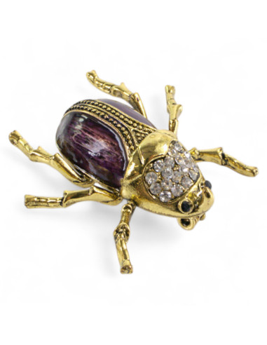 BROSZKA BROSZA FIOLETOWY CHRZĄSZCZ NOSOROŻEC...