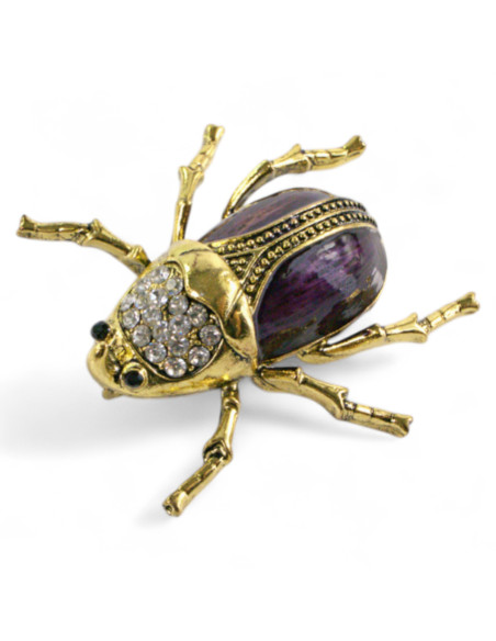 BROSZKA BROSZA FIOLETOWY CHRZĄSZCZ NOSOROŻEC  LOLITA AKCESORIA