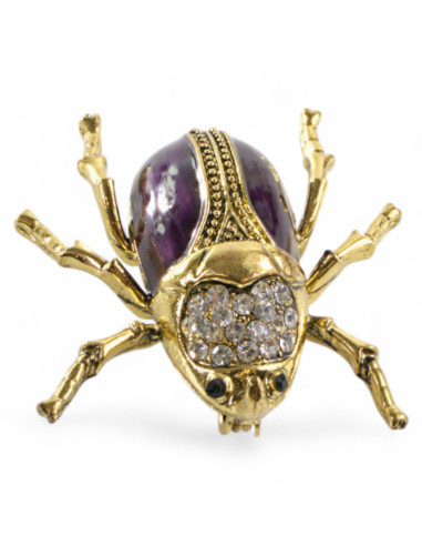 BROSZKA BROSZA FIOLETOWY CHRZĄSZCZ NOSOROŻEC...