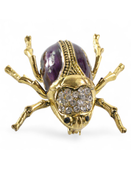 BROSZKA BROSZA FIOLETOWY CHRZĄSZCZ NOSOROŻEC  LOLITA AKCESORIA