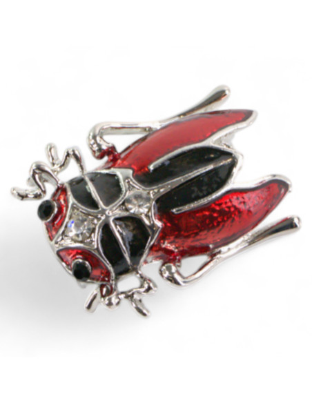 BROSZKA BROSZA CZERWOANY CHRABĄSZCZ OWAD  LOLITA AKCESORIA