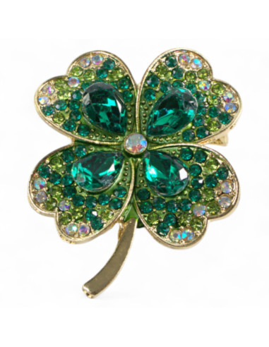 BROSZKA BROSZA CZTEROLISTNA ZIELONA KONICZYNA...