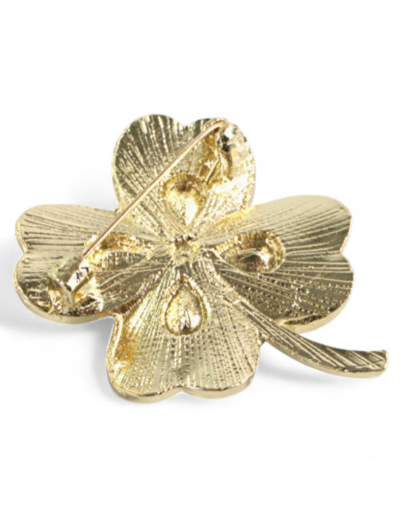 BROSZKA BROSZA CZTEROLISTNA RÓŻOWA KONICZYNA KONICZYNKA  LOLITA AKCESORIA