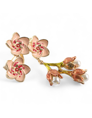 BROSZKA BROSZA EMALIOWANE  KWIATY KWIATEK Z...