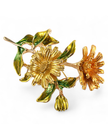 BROSZKA BROSZA EMALIOWANE  KWIATY KWIATEK  LOLITA AKCESORIA