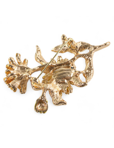 BROSZKA BROSZA EMALIOWANE  KWIATY KWIATEK...