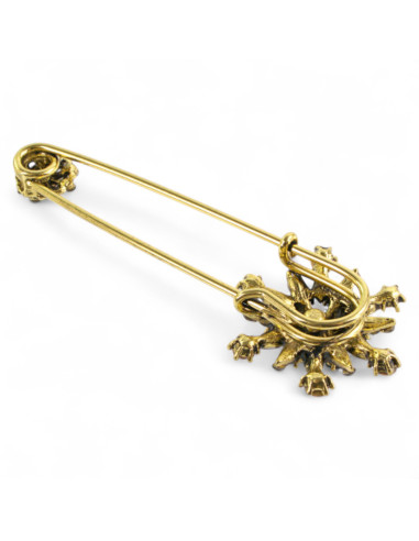 BROSZKA BROSZA OKAZAŁA AGRAFKA Z CYRKONIAMI...