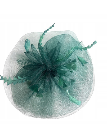 STROIK na GŁOWĘ Z OZDOBĄ TOCZEK FASCYNATOR Z PIÓRAMI Lolita AKCESORIA