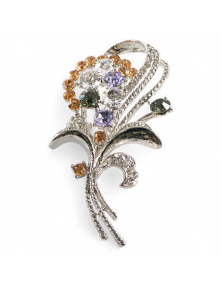 BROSZKA BROSZA OKAZAŁA SREBRNA WIĄZANKA Z CYRKONIAMI LOLITA AKCESORIA