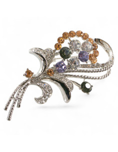 BROSZKA BROSZA OKAZAŁA SREBRNA WIĄZANKA Z CYRKONIAMI... 2