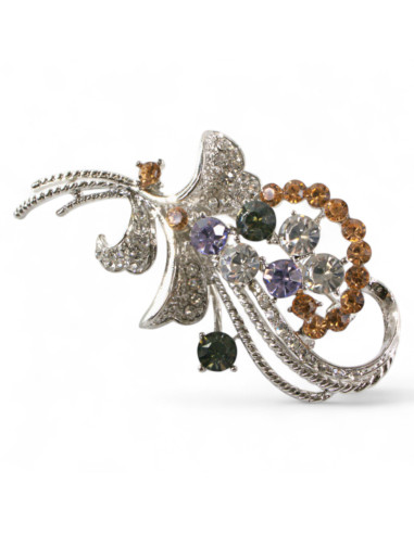 BROSZKA BROSZA OKAZAŁA SREBRNA WIĄZANKA Z...