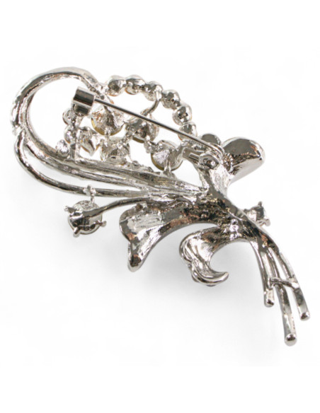 BROSZKA BROSZA OKAZAŁA SREBRNA WIĄZANKA Z CYRKONIAMI LOLITA AKCESORIA