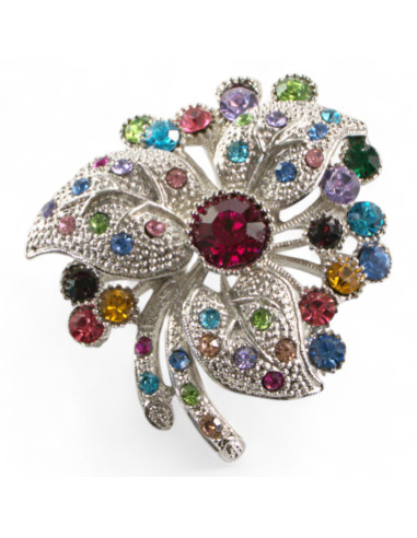 BROSZKA BROSZA OKAZAŁY SREBRNY  KWIAT  Z...